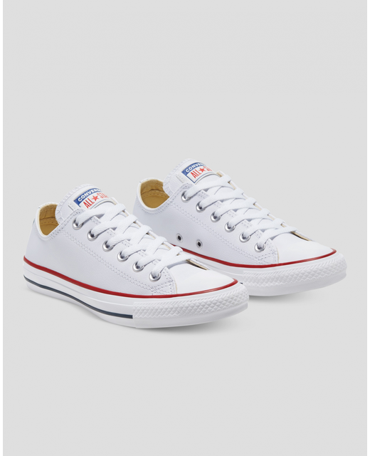 CONVERSE WHITE LEATHER LOW CUT 
