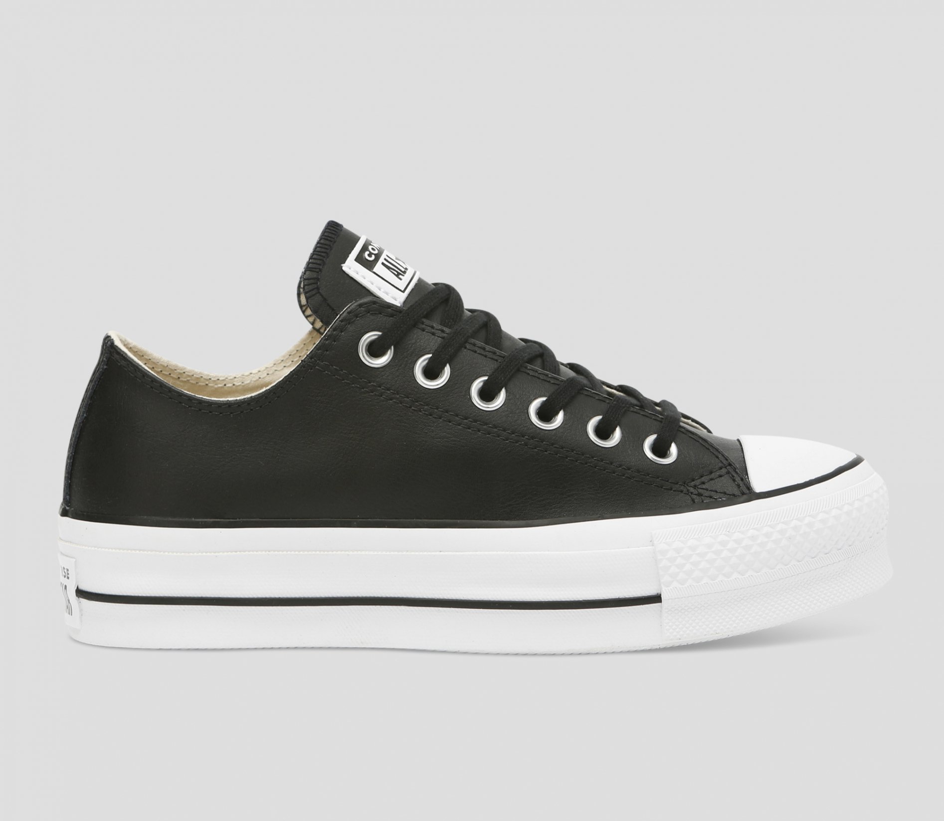 over Devise ubehageligt CONVERSE Converse Chuck Taylor All Star Lift Clean Leather Low Top Black -  Womens-Footwear : Morrisseys - Online Store - CONVERSE W22