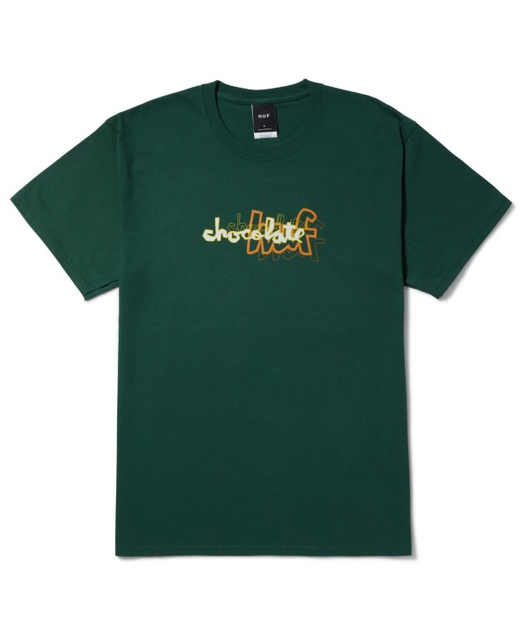 HUF CARSON TEE FOREST GREEN
