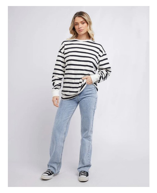 ALL ABOUT EVE CLIFFORD L/S TEE STRIPE