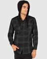 UNIT CHESTER HOODED FLANNEL SHIRT