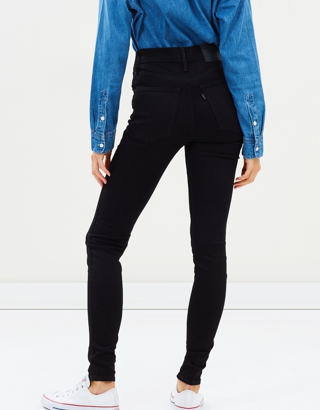 LEVIS MILE HIGH SUPER SKINNY - GALAXY BLACK - Womens-Jeans : Morrisseys ...